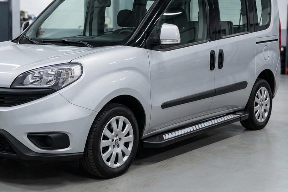 Opel Combo 2012-2018 рр. Бокові пороги New Vision Black (2 шт., алюміній) Image