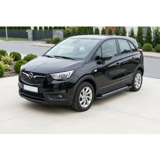 Бокові пороги New Vision Black (2 шт., алюміній) Opel Crossland X 2017-2024 рр. фото 2