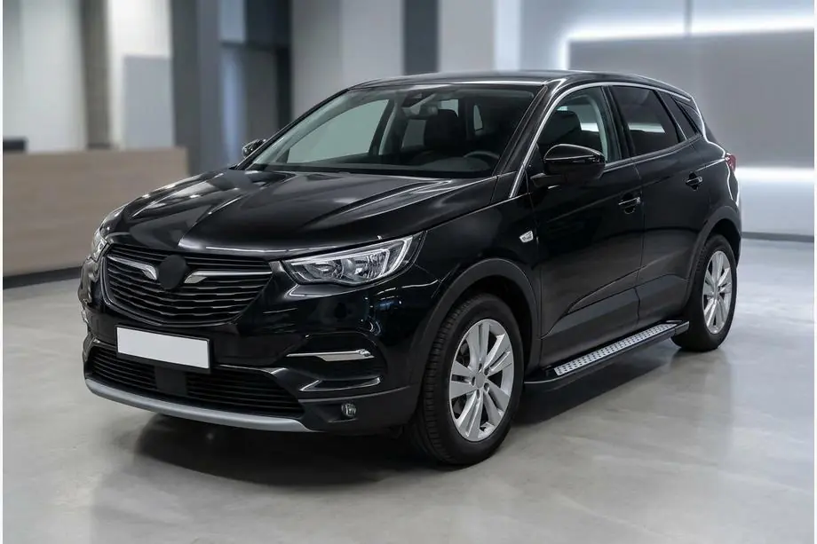Opel Grandland X 2017- рр. Бокові пороги New Vision Black (2 шт., алюміній) Фото 1