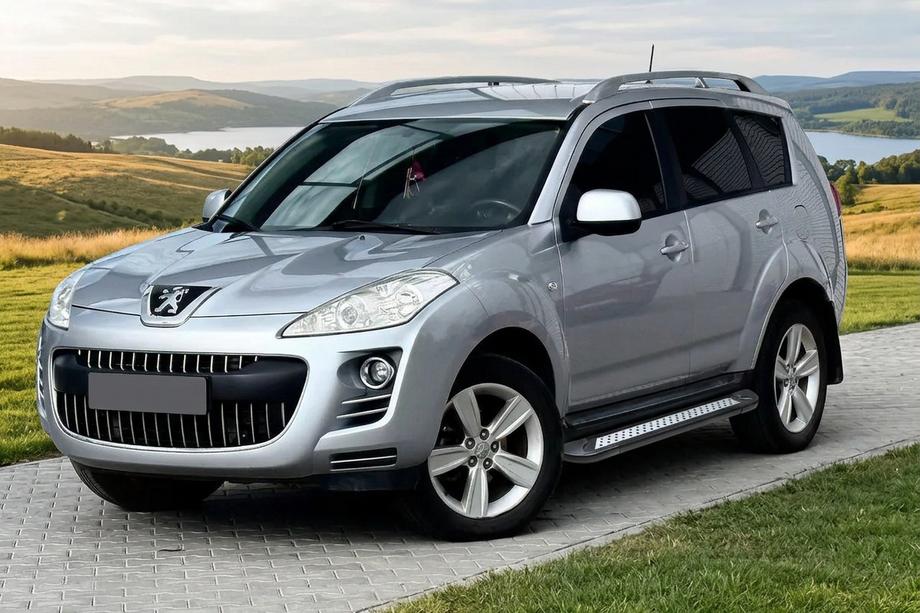 Peugeot 4007 2007-2013 рр. Бокові пороги New Vision Black (2 шт., алюміній) Фото 1