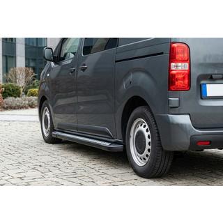 Бокові пороги New Vision Black (2 шт., алюміній) Peugeot Expert 2007-2016 рр. фото 1