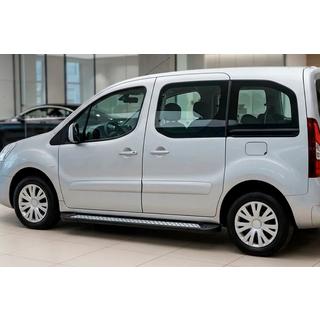 Бокові пороги New Vision Black (2 шт., алюміній) Peugeot Partner Tepee 2008-2018 рр. фото 1