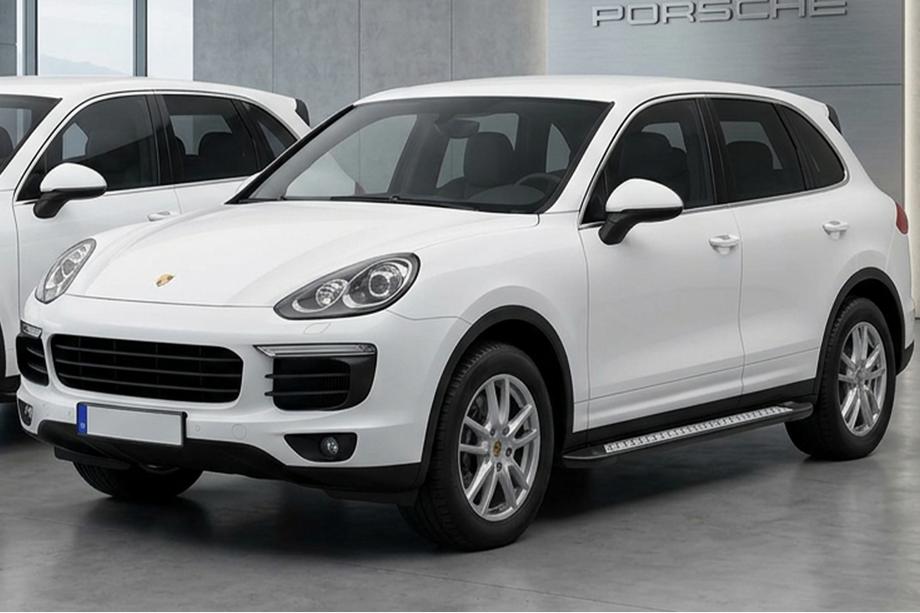 Porsche Cayenne 2010-2017 рр. Бокові пороги New Vision Black (2 шт., алюміній) Фото 1