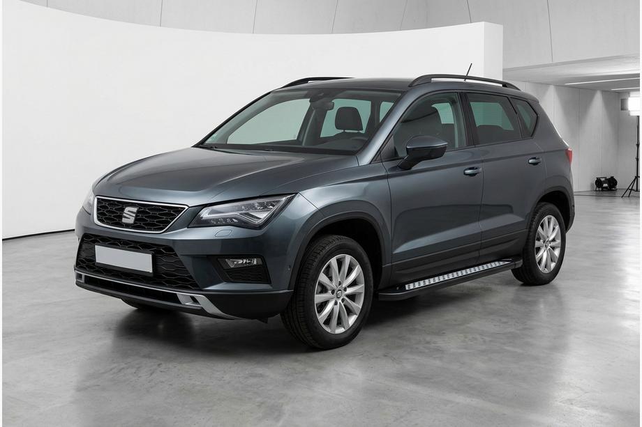 Seat Ateca 2016- рр. Бокові пороги New Vision Black (2 шт., алюміній) Фото 1