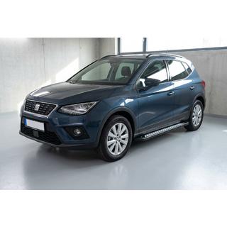 Бокові пороги New Vision Black (2 шт., алюміній) Seat Arona 2017- рр. фото 1