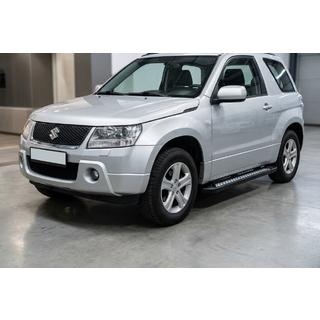 Бокові пороги New Vision Black (2 шт., алюміній) Suzuki Grand Vitara 2005-2017 рр. фото 1