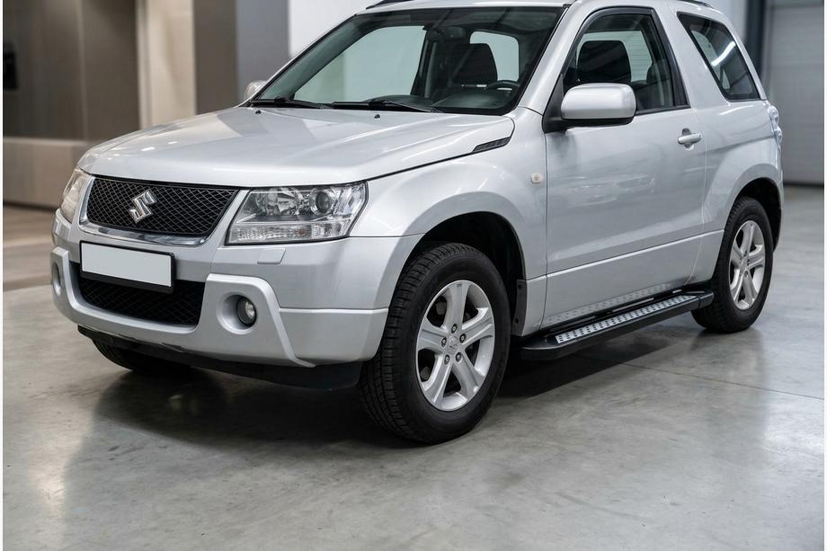 Suzuki Grand Vitara 2005-2017 рр. Бокові пороги New Vision Black (2 шт., алюміній) Фото 1