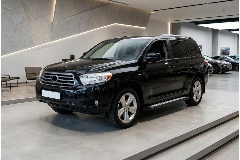 Toyota Highlander 2008-2013 рр. Бокові пороги New Vision Black (2 шт., алюміній) Фото 1