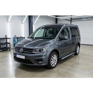 Бокові пороги New Vision Black (2 шт., алюміній) Volkswagen Caddy 2015-2020 рр. фото 1