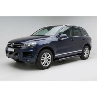 Бокові пороги New Vision Black (2 шт., алюміній) Volkswagen Touareg 2010-2018 рр. фото 1