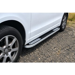 Бокові пороги Tayga V2 (2 шт., алюміній) Audi Q5 2017-2025 рр. фото 4