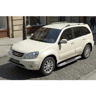 Бокові пороги Tayga V2 (2 шт., алюміній) фото 1