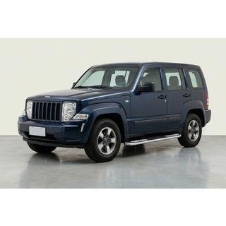 Бокові пороги Tayga V2 (2 шт., алюміній) Jeep Cherokee/Liberty 2007-2013 рр. фото 1
