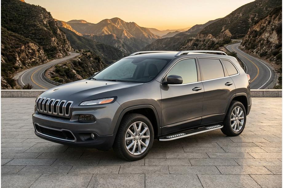 Jeep Cherokee KL 2013- рр. Бокові пороги Tayga V2 (2 шт., алюміній) Фото 1