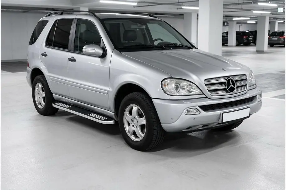 Mercedes ML W163 1997-2005 рр. Бокові пороги Tayga V2 (2 шт., алюміній) Фото 1