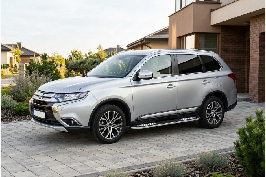 Mitsubishi Outlander 2012-2021 рр. Бокові пороги Tayga V2 (2 шт., алюміній) Фото 1