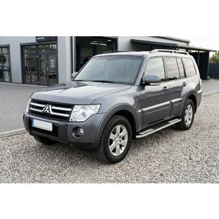 Бокові пороги Tayga V2 (2 шт., алюміній) Mitsubishi Pajero Wagon IV 2006-2021 рр. фото 1