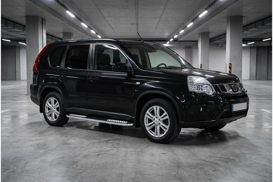 Nissan X-trail T31 2007-2014 рр. Бокові пороги Tayga V2 (2 шт., алюміній) Фото 1