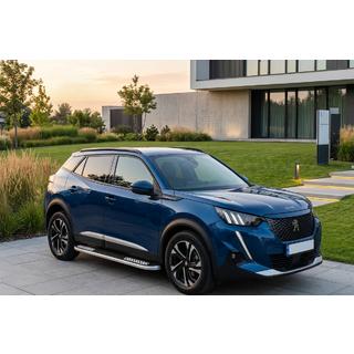 Бокові пороги Tayga V2 (2 шт., алюміній) Peugeot 3008 2016-2023 рр. фото 1