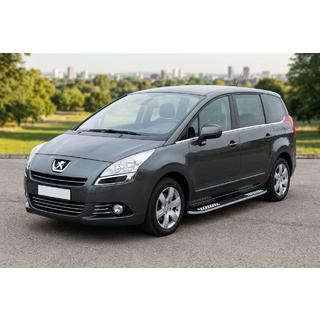Бокові пороги Tayga V2 (2 шт., алюміній) Peugeot 5008 2009-2016 рр. фото 1