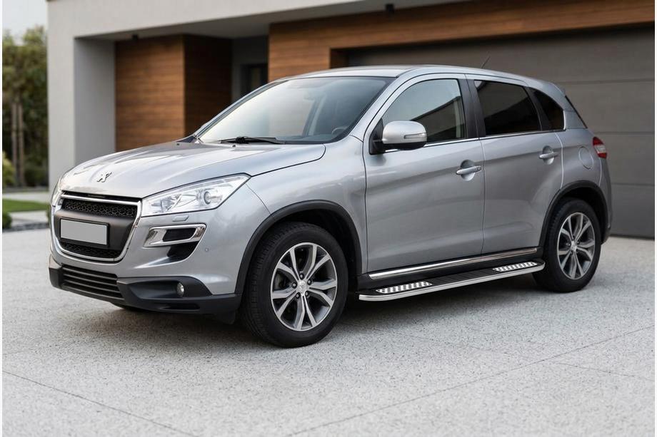 Peugeot 4008 2012-2017 рр. Бокові пороги Tayga V2 (2 шт., алюміній) Фото 1