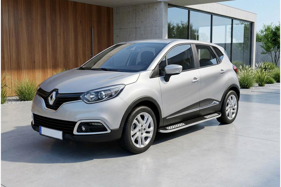 Renault Captur 2013-2019 рр. Бокові пороги Tayga V2 (2 шт., алюміній) Фото 1