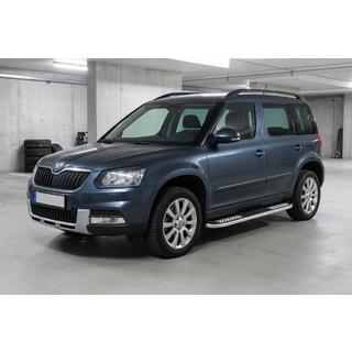 Бокові пороги Tayga V2 (2 шт., алюміній) Skoda Yeti 2009-2017 рр. фото 1