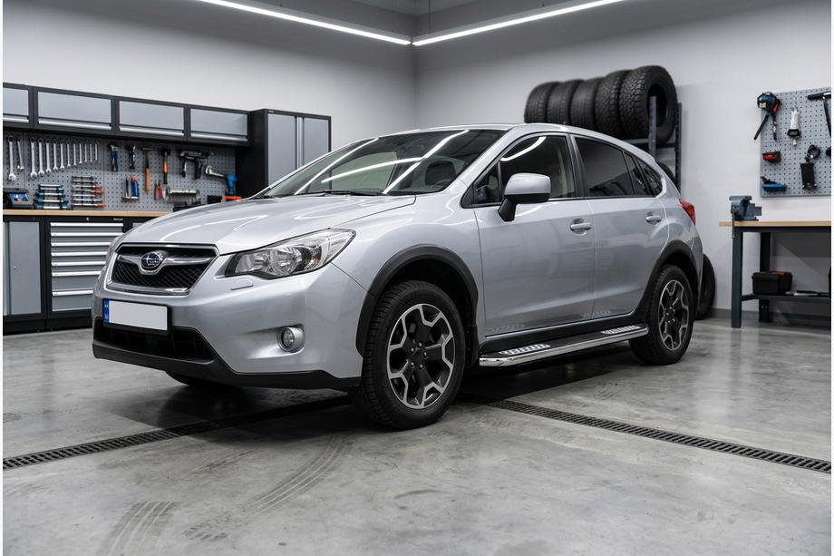 Subaru XV 2011-2017 рр. Бокові пороги Tayga V2 (2 шт., алюміній) Фото 1