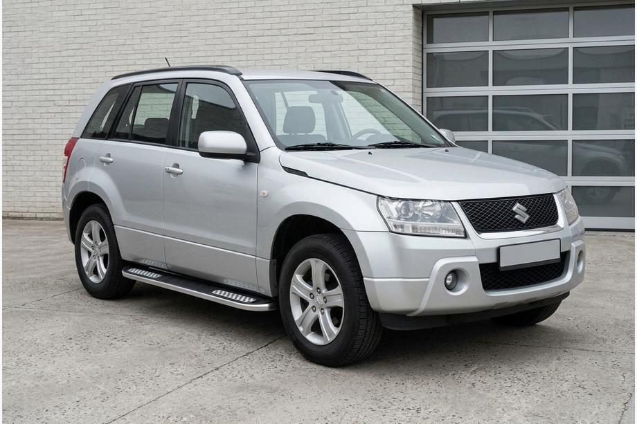 Suzuki Grand Vitara 2005-2017 рр. Бокові пороги Tayga V2 (2 шт., алюміній) Фото 1
