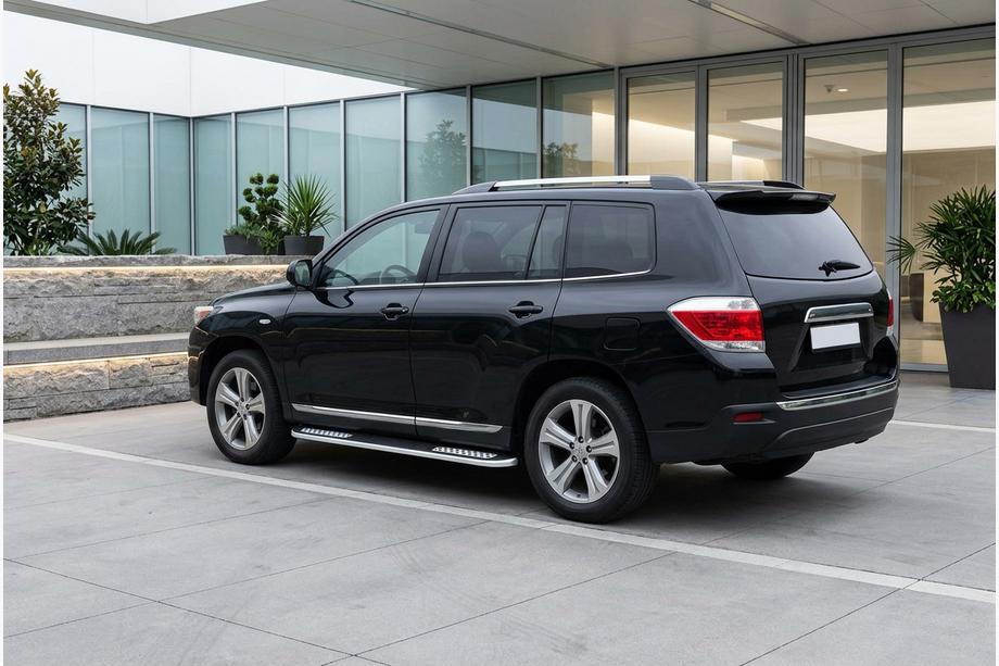 Toyota Highlander 2008-2013 рр. Бокові пороги Tayga V2 (2 шт., алюміній) Фото 1