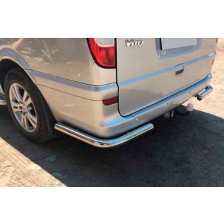 Задні куточки AK003 (2 шт, нерж) Mercedes Viano 2004-2014 рр. фото 1