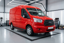 Ford Transit 2014- рр. Бокові пороги Maya Red (2 шт., алюміній) фото 1