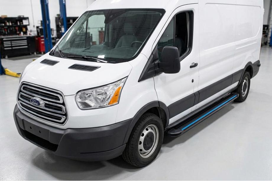 Ford Transit 2014- рр. Бокові пороги Maya Blue (2 шт., алюміній) Фото 1