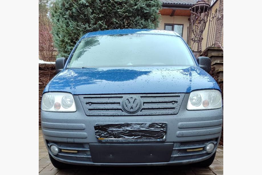 Volkswagen Caddy 2004-2010 рр. Зимова накладка на решітку (нижня) Фото 2