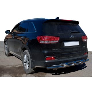 Задня дуга AK015 (нерж.) Kia Sorento II XM 2009-2014 рр. фото 1