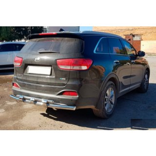 Задня дуга AK015 (нерж.) Kia Sorento II XM 2009-2014 рр. фото 2