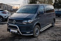 Volkswagen T6 2015-2024 рр. Кенгурятник WT004-ST (нерж) фото 5