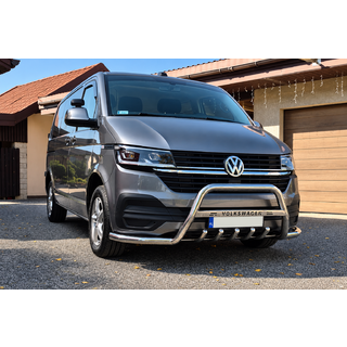 Кенгурятник WT004-ST (нерж) Volkswagen T6 2015-2024 рр. фото 1