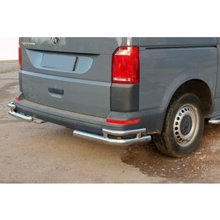 Задні куточки AK003-Double (2 шт., нерж) Volkswagen T6 2015-2024 рр. фото 2