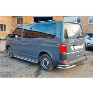 Задні куточки AK003-Double (2 шт., нерж) Volkswagen T6 2015-2024 рр. фото 3