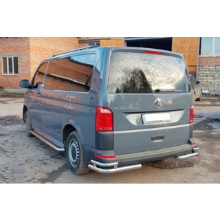 Задні куточки AK003-Double (2 шт., нерж) Volkswagen T6 2015-2024 рр. фото 4