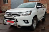 Toyota Hilux 2015- рр. Кенгурятник WT007 (нерж) фото 5
