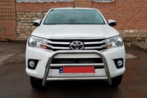 Toyota Hilux 2015- рр. Кенгурятник WT007 (нерж) фото 4