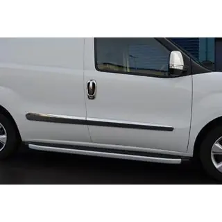 Накладки на ручки і обведення (8 шт., нерж.) Fiat Doblo II 2010-2022 рр. фото 2