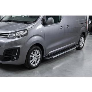 Бокові пороги RedLine V1 (2 шт., алюміній) Opel Vivaro 2019- рр. фото 1