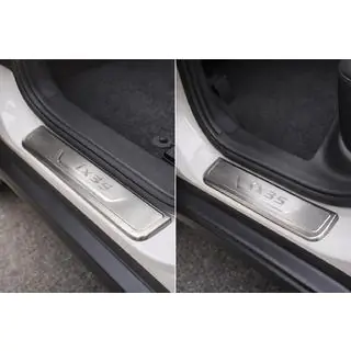 Накладки на пороги Libao (4 шт, нерж) Hyundai IX-35 2010-2015 рр. фото 1