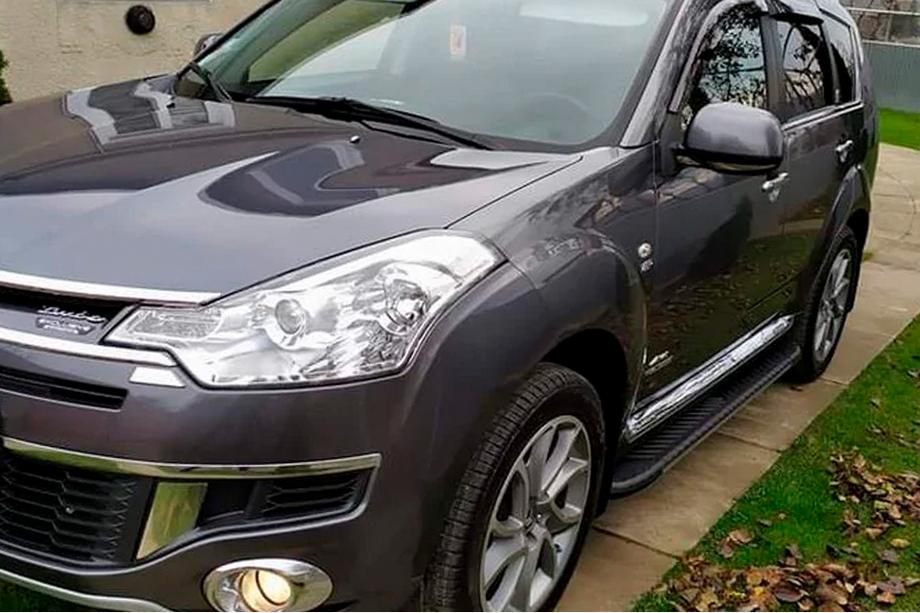 Mitsubishi Outlander 2006-2012 рр. Бокові пороги Bosphorus Grey (2 шт., алюміній) Фото 2