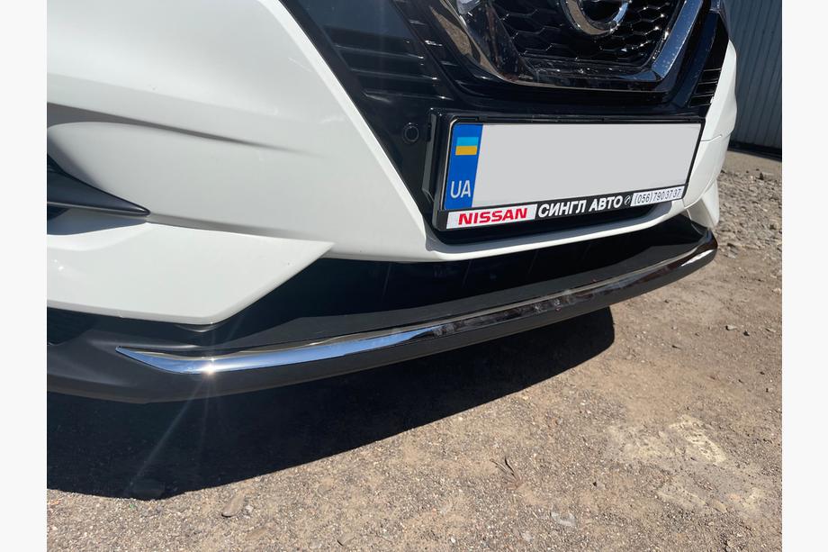 Nissan Qashqai 2014-2021 рр. Накладка на передній бампер (2017↗︎, нерж) Carmos - Турецька сталь Фото 3