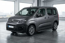 Citroen Berlingo/Multispace 2018- рр. Бокові пороги Allmond Black (2 шт., алюміній) фото 1