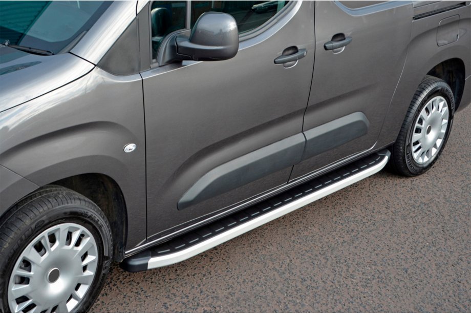 Citroen Berlingo/Multispace 2018- рр. Бокові пороги Fullmond (2 шт., алюміній) Image